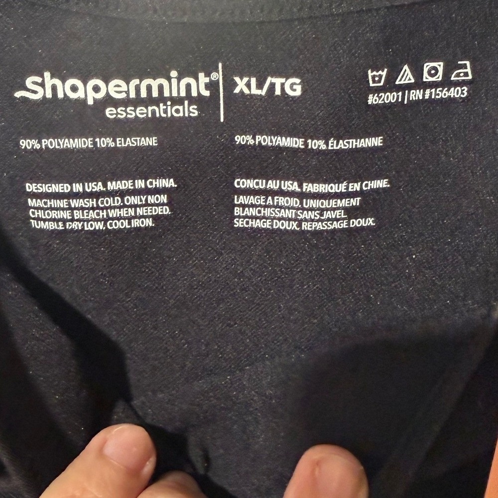NWT Shapermint Essentials Scoop Neck Shaping Cami Tank Black XL NWT Seamless - Picture 3 of 9
